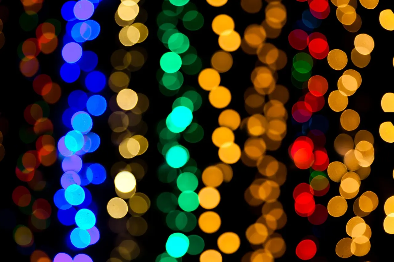Colored lights blur