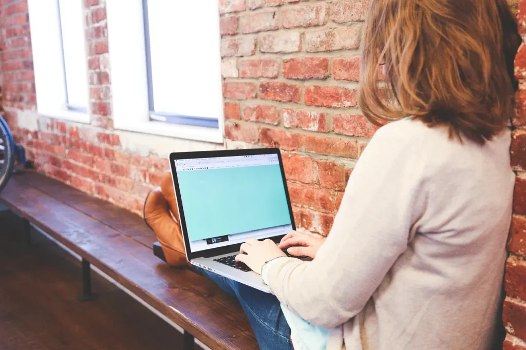 lady working on laptop