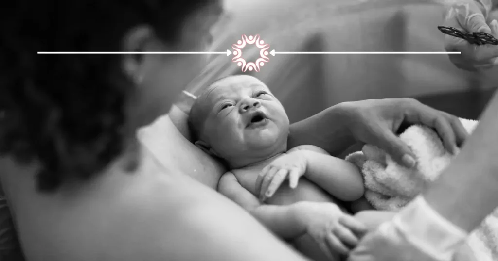 New born baby born at home