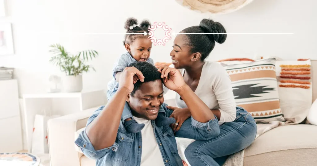 Family with young daughter
